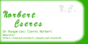 norbert cseres business card